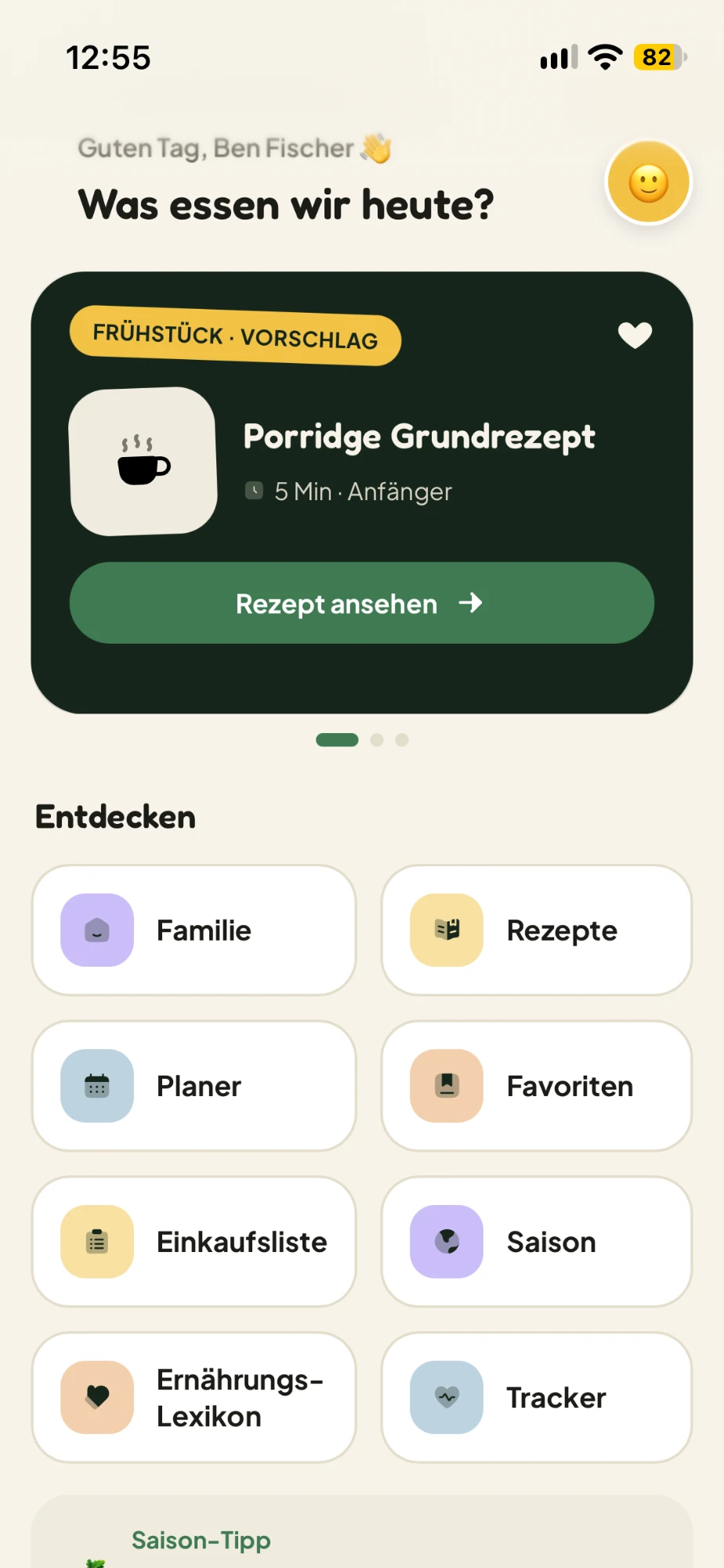 Picky Eater Home Screen