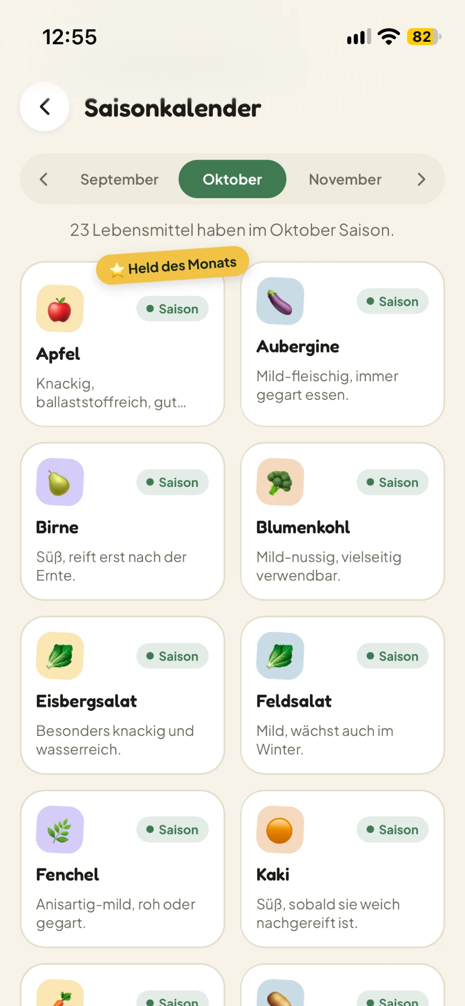 Saisonkalender